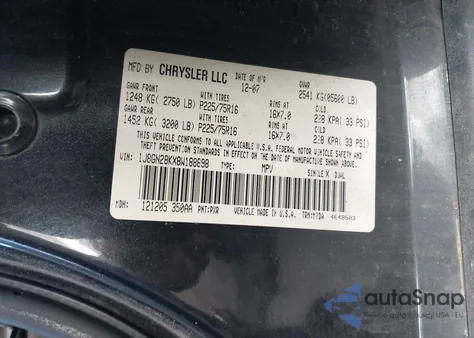 2008 Jeep Liberty Sport из США, поврежденный, VIN 1J8GN28KX8W188898